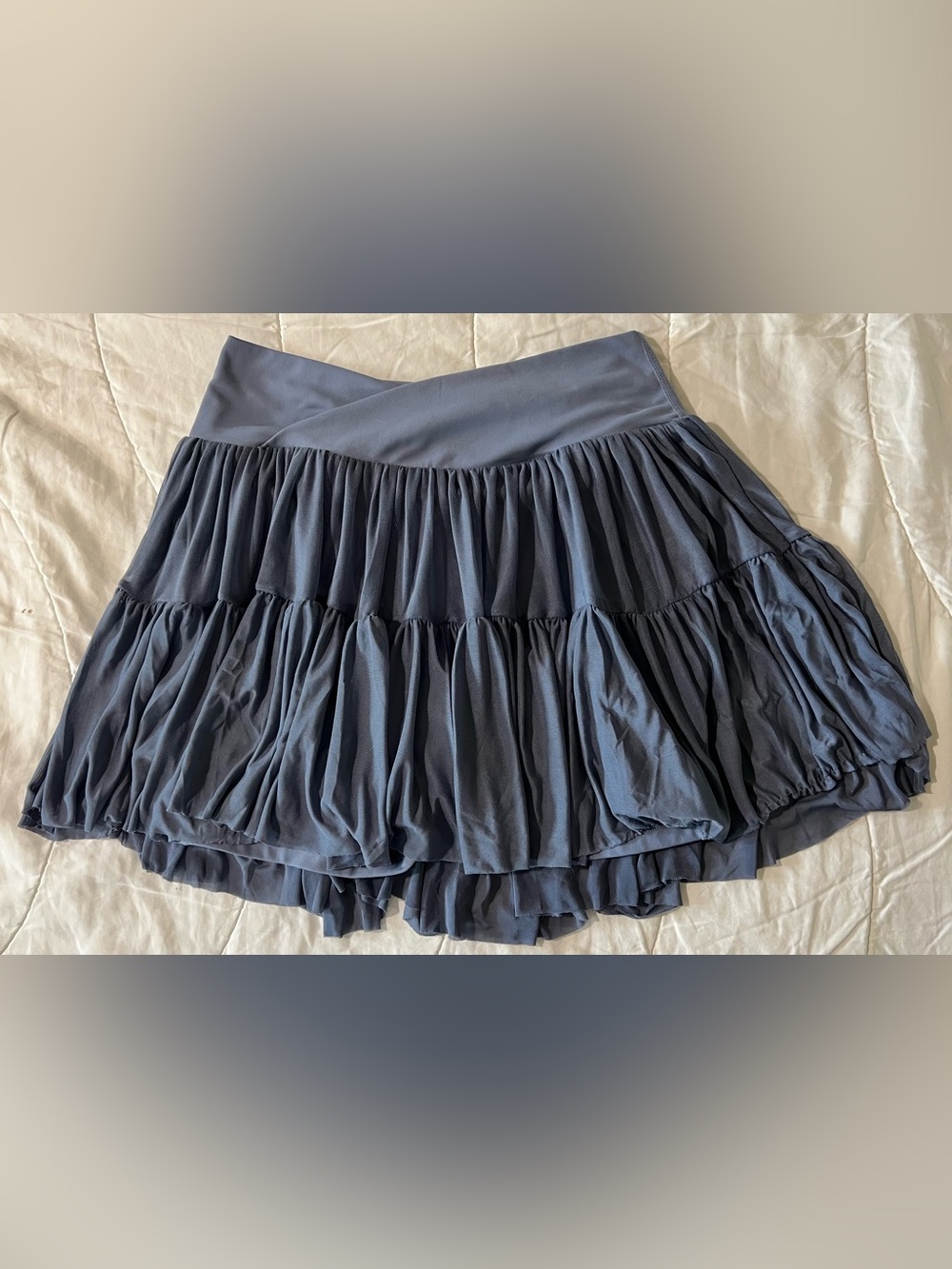 Logilates Women’s Ruffle Tiered Skirt in Slate Blue